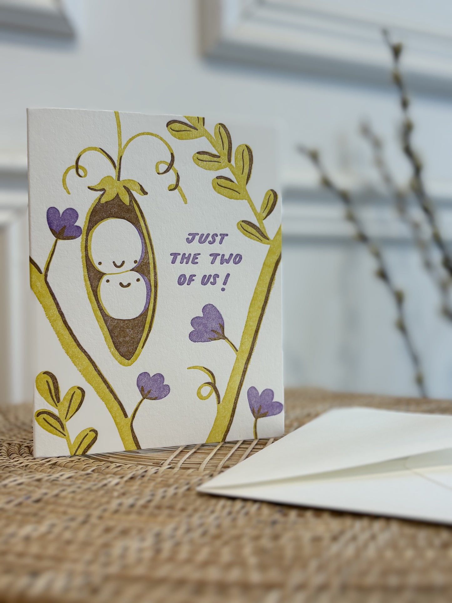 Homework Letterpress Studios - Pea Pod JUST THE TWO OF US