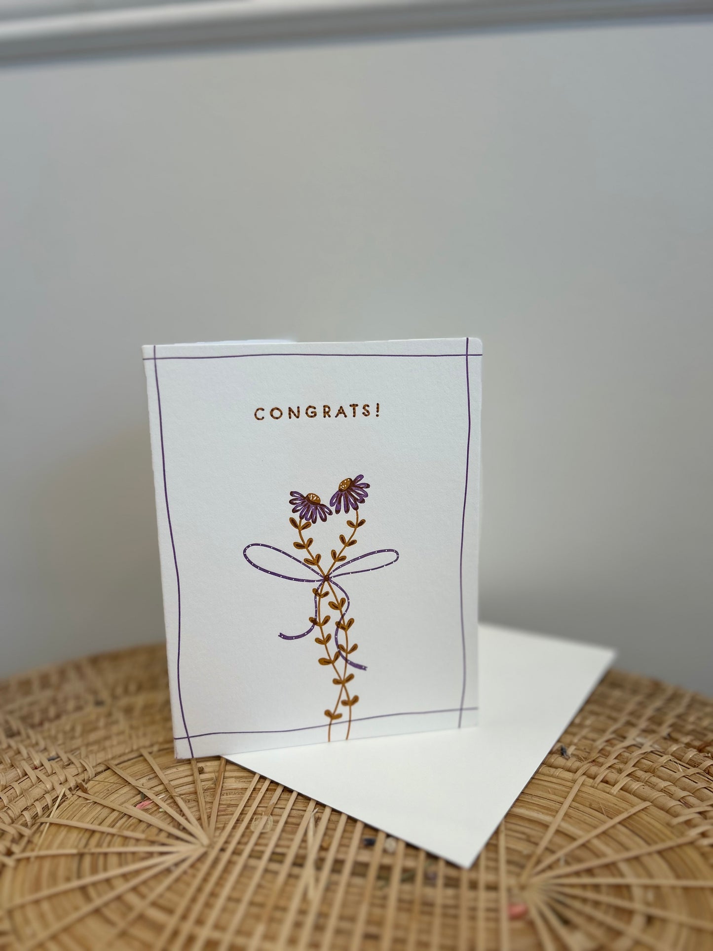 Homework Letterpress Studios - CONGRATS Flower Bow | Celebrate