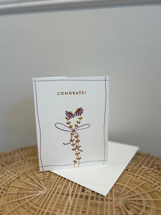 Homework Letterpress Studios - CONGRATS Flower Bow | Celebrate