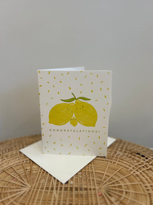 Homework Letterpress Studios - Congrats Lemons | Family Baby