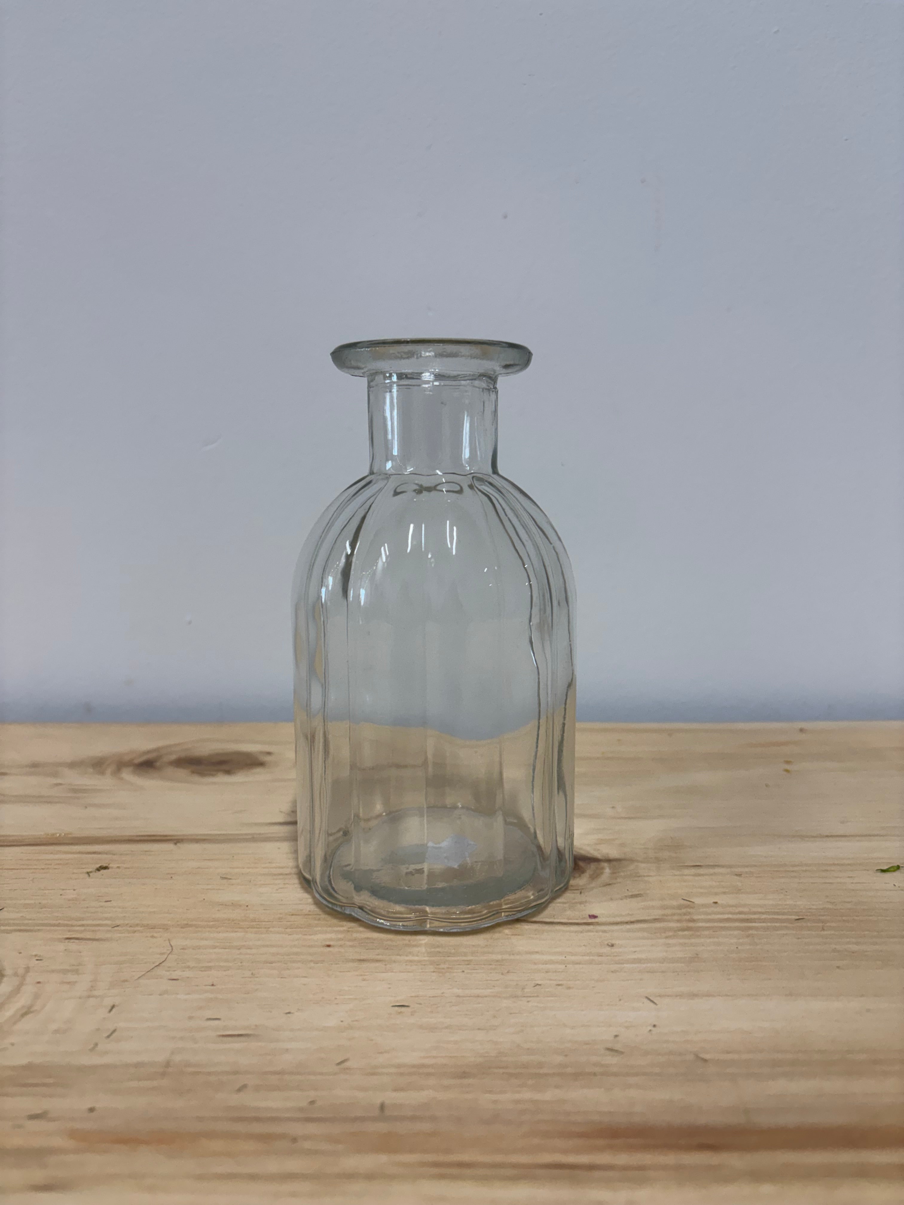 Ribbed Glass Bottle