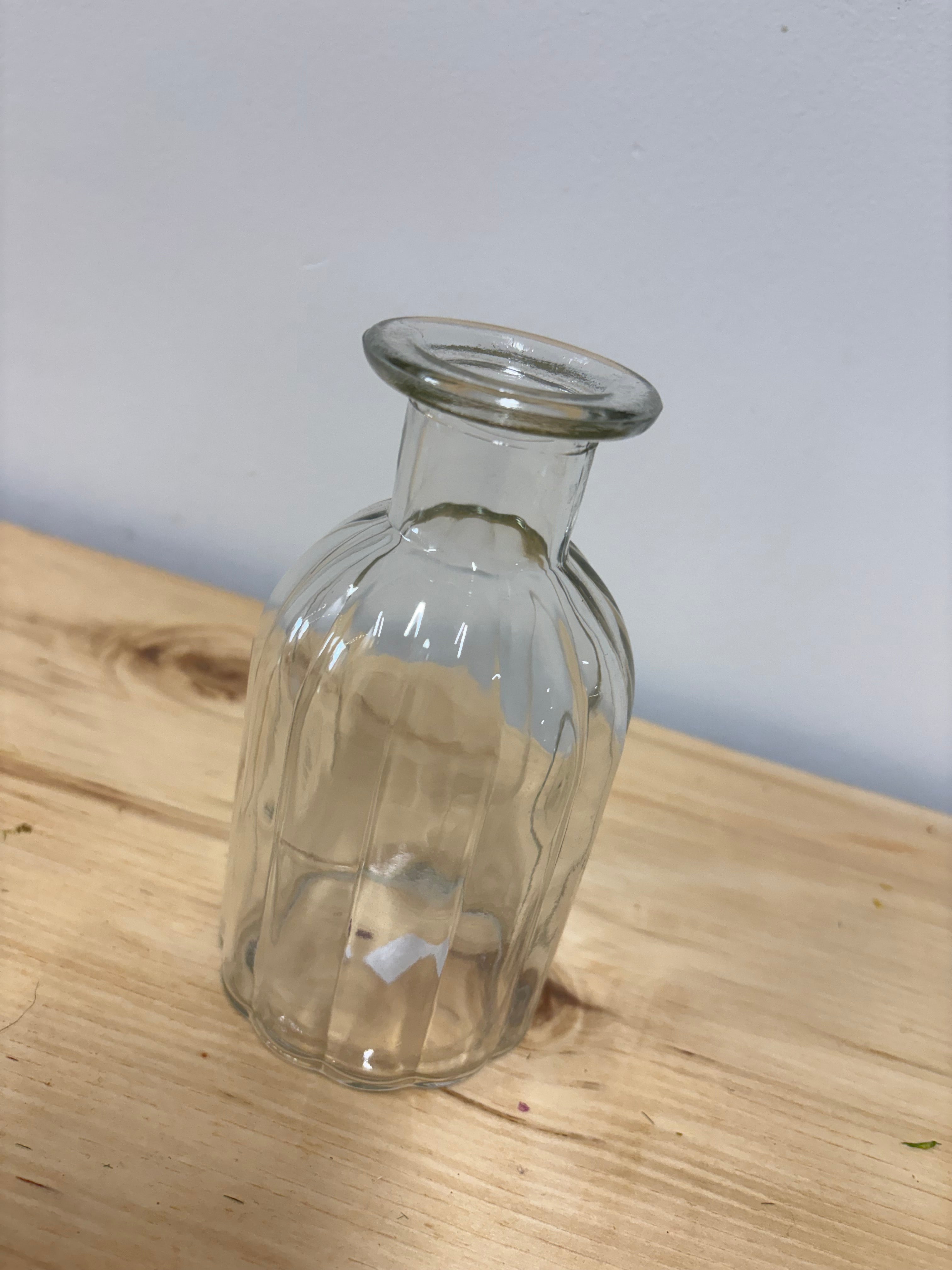 Ribbed Glass Bottle