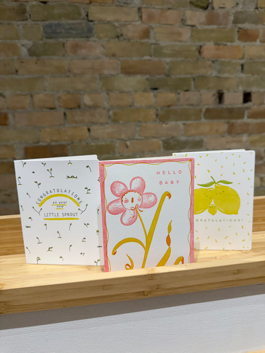 Homework Letterpress - Baby Greeting Cards