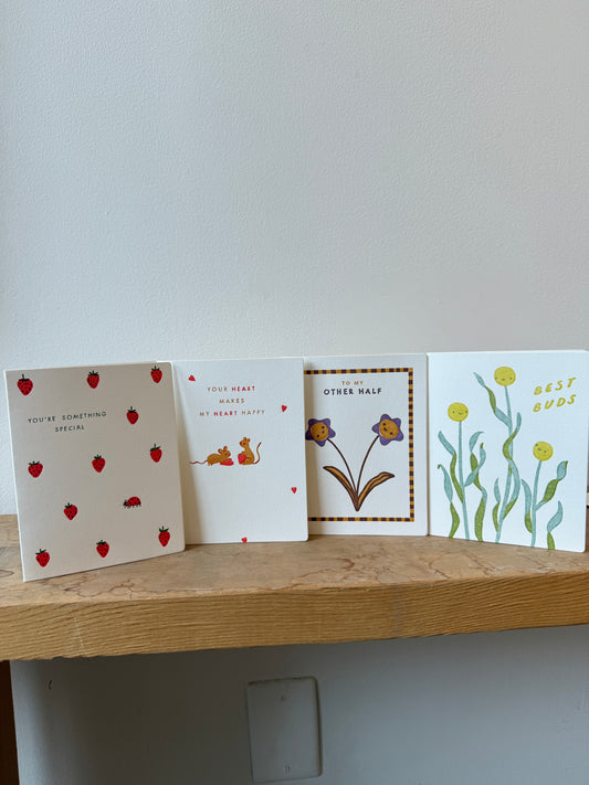 Homework Letterpress - Love & Friendship Greeting Cards