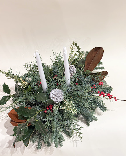 Christmas  Glow Candle centrepiece