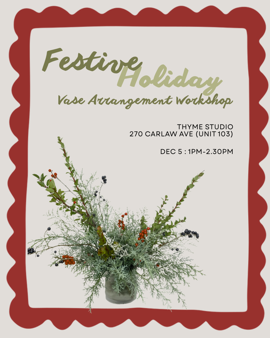 Festive Holiday Vase Arrangement Workshop